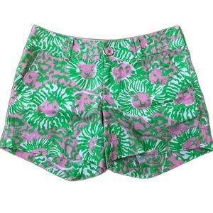 Lilly Pulitzer Callahan Short in Sunnyside Lion Pink Green Size 0